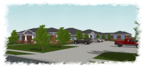 Architect rendering of affordable housing at Apple Tree Lane