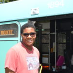 Gabe poses before he gets on the bus