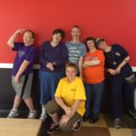 Six people pose at the Missouri State Fair