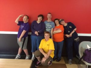 Six people pose at the Missouri State Fair