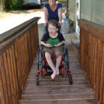 Harry uses the wheelchair ramp