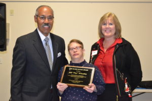 Pop Wheatley is presented with the Marie Kovar One Who Made a Difference Award