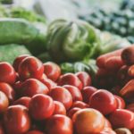 tomatoes, carrots, cucumbers, peppers