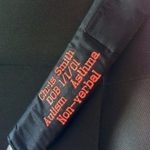 photo of embroidered seat belt covers