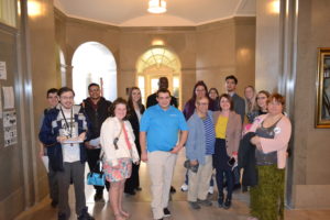 group of people attending disability rights legislative day at the missouri state capitol