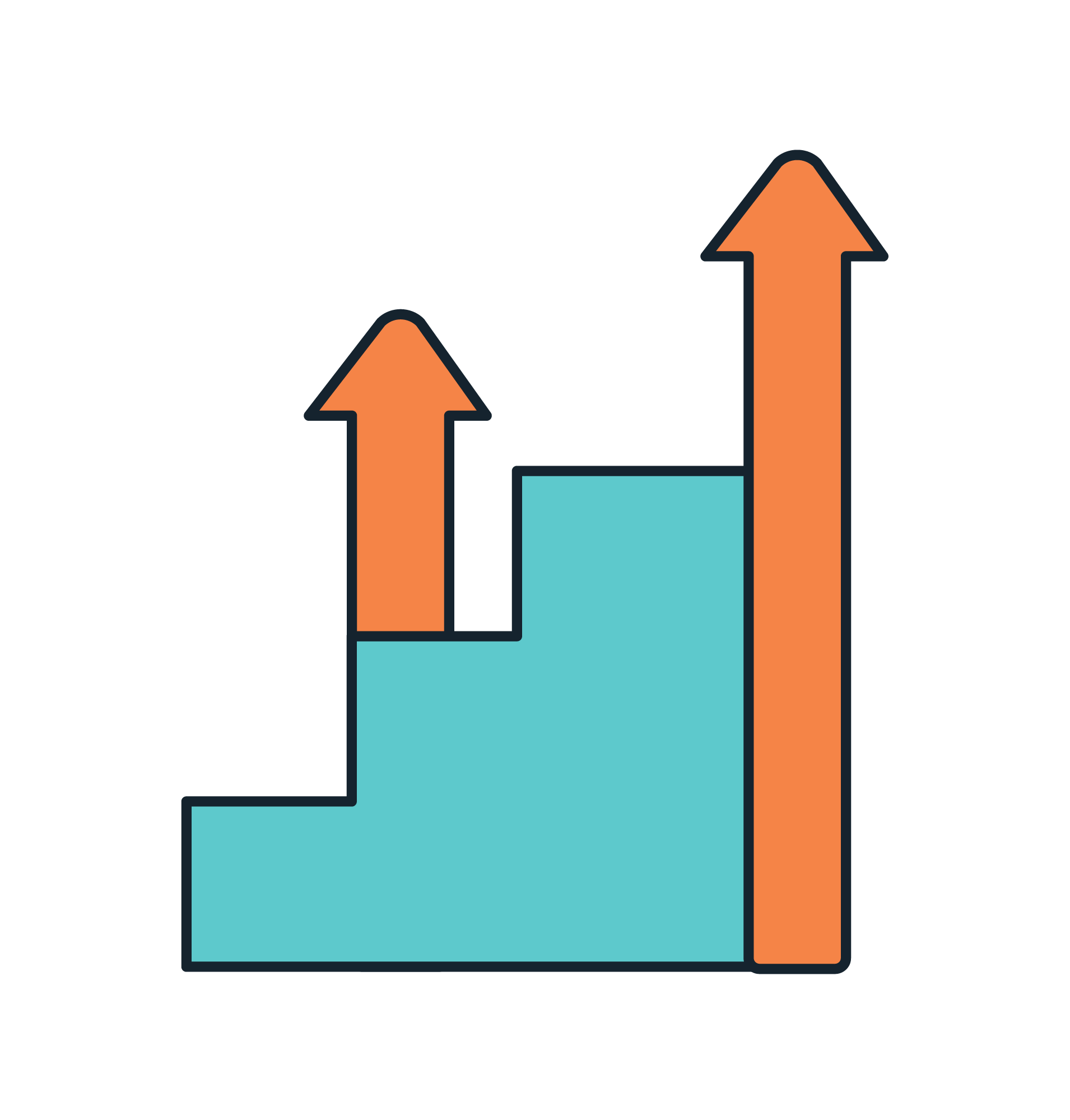 graph with upward arrows