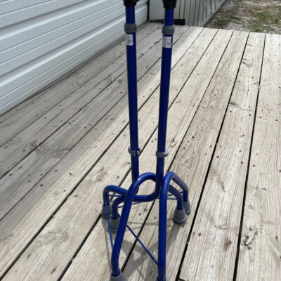 Pediatric cane quad set blue mobility aid