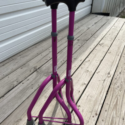 Various pediatric quad cane sets for children mobility aids pink blue